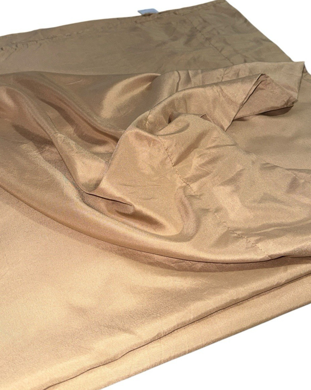 Cannon Full Size Flat Sheet Dark Gold Tan Solid Color Microfiber Bedding